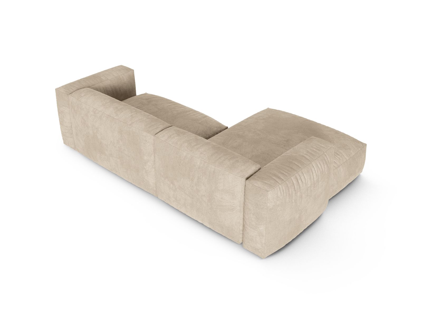 Velvet Modular Left Corner Sofa XL, "Martina", 2 Seats, 280x176x75
