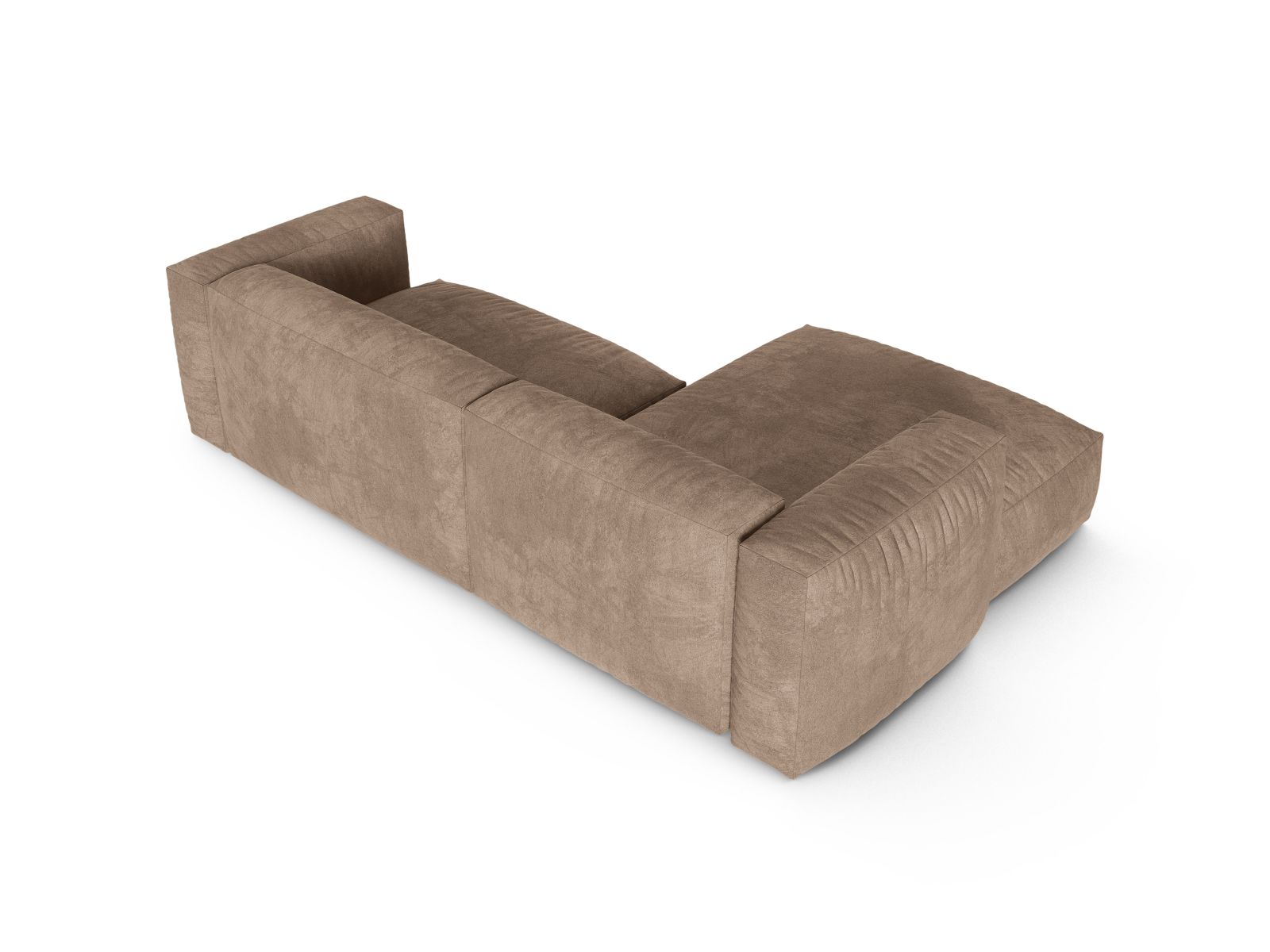Velvet Modular Left Corner Sofa XL, "Martina", 2 Seats, 280x176x75