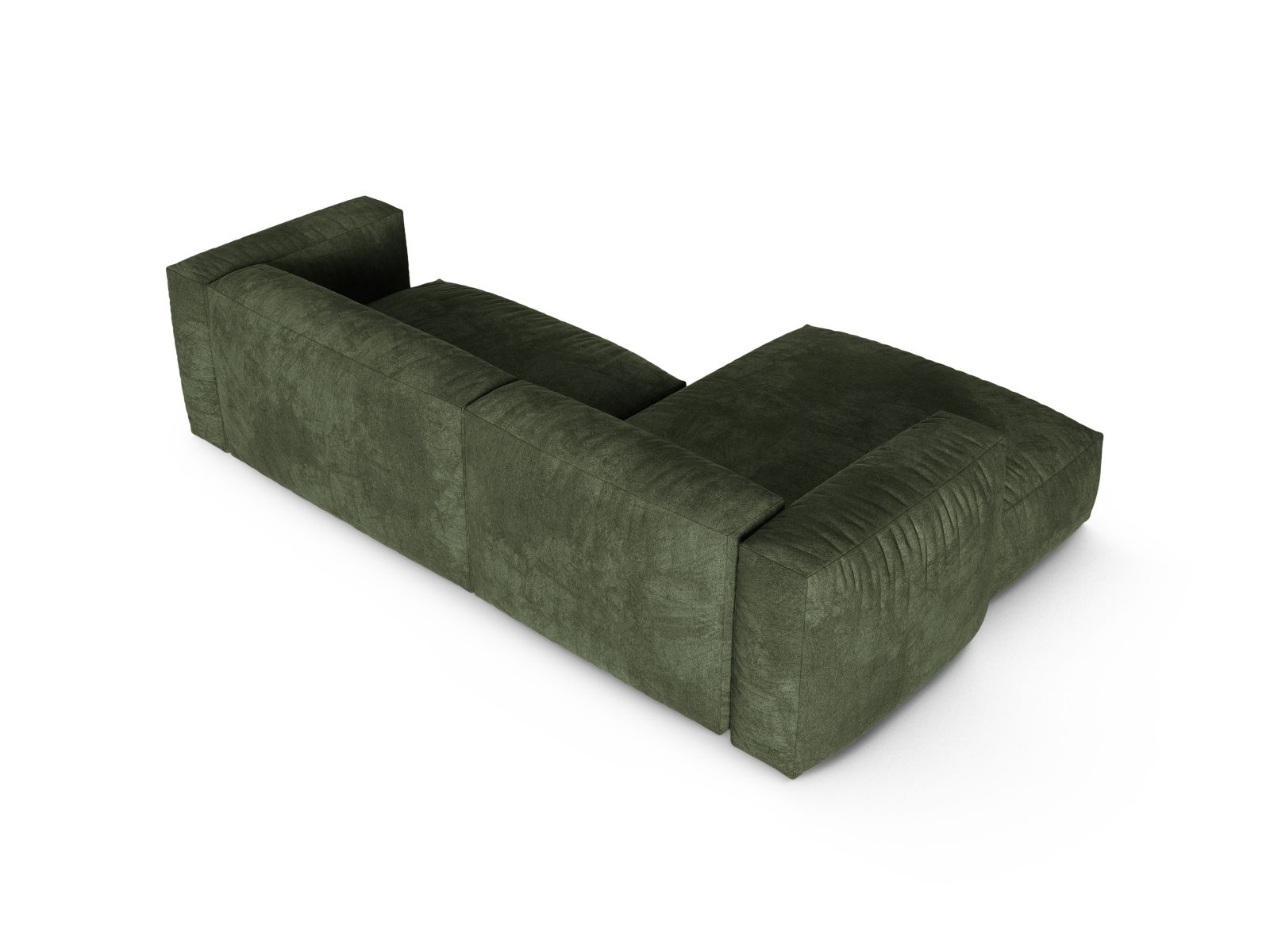 Velvet Modular Left Corner Sofa XL, "Martina", 2 Seats, 280x176x75