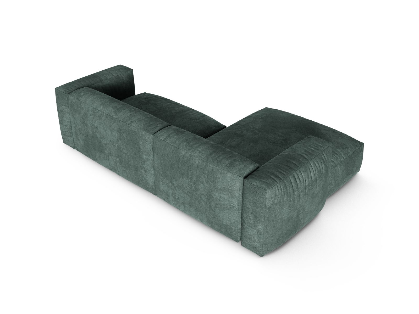 Velvet Modular Left Corner Sofa XL, "Martina", 2 Seats, 280x176x75
