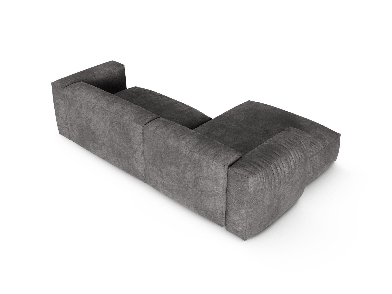 Velvet Modular Left Corner Sofa XL, "Martina", 2 Seats, 280x176x75