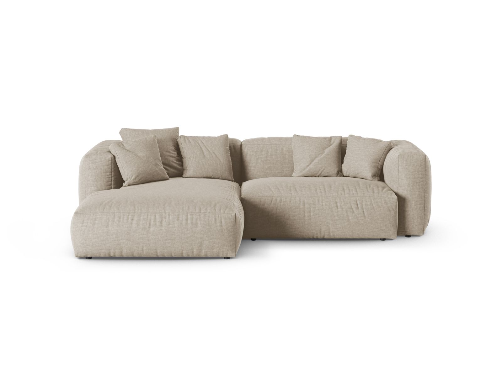 Modular Left Corner Sofa XL, "Martina", 2 Seats, 280x176x75