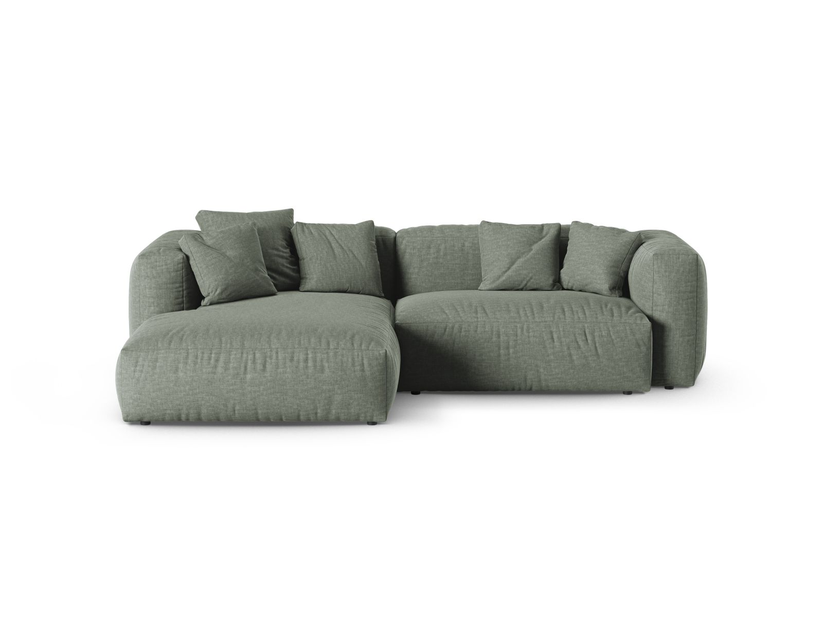 Modular Left Corner Sofa XL, "Martina", 2 Seats, 280x176x75