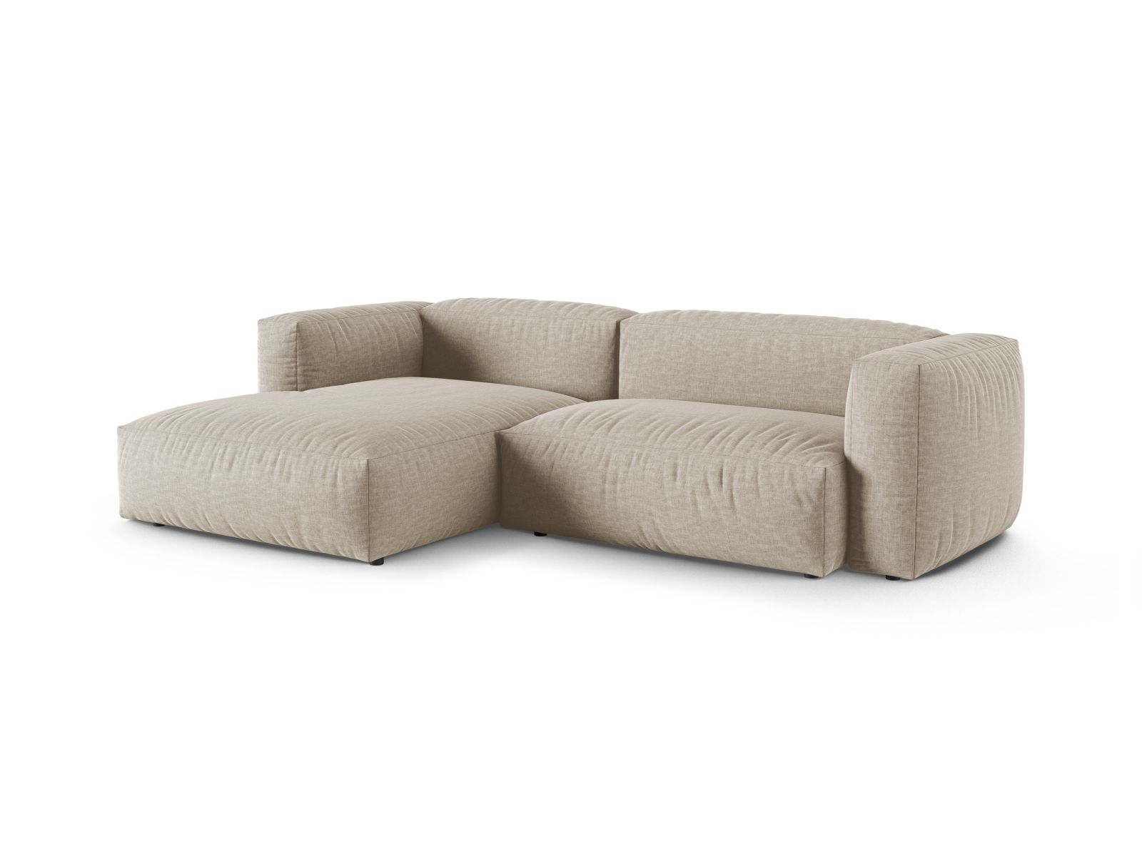 Modular Left Corner Sofa XL, "Martina", 2 Seats, 280x176x75