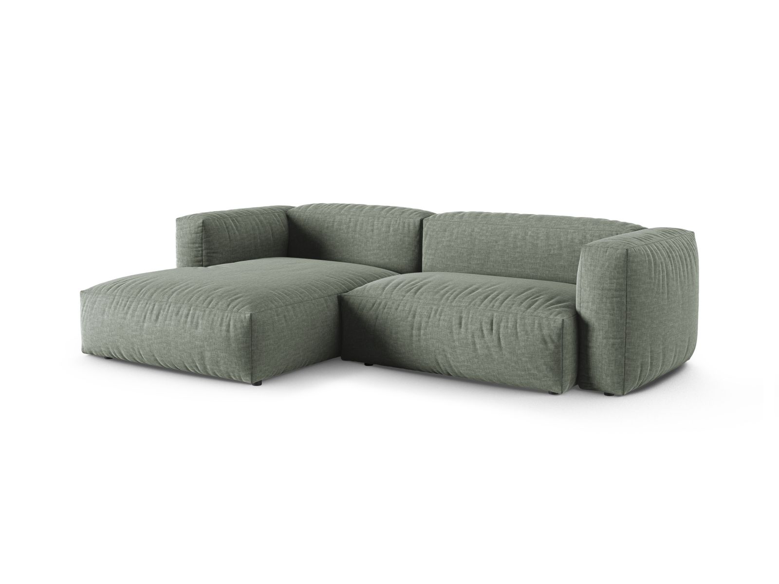 Modular Left Corner Sofa XL, "Martina", 2 Seats, 280x176x75