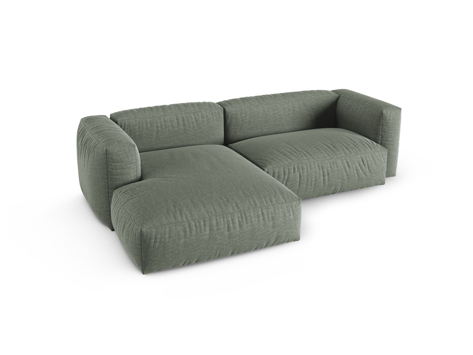 Modular Left Corner Sofa XL, "Martina", 2 Seats, 280x176x75