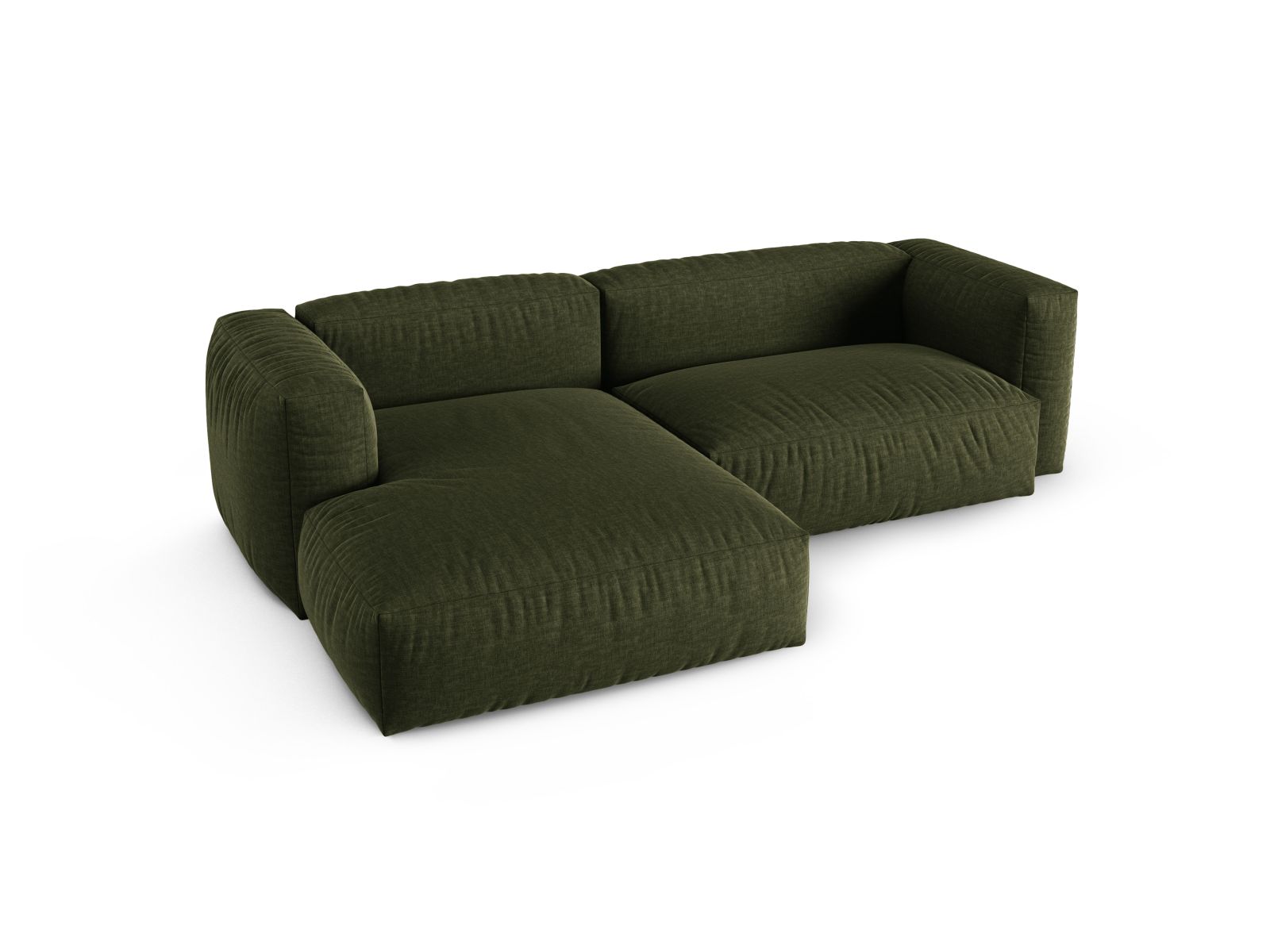 Modular Left Corner Sofa XL, "Martina", 2 Seats, 280x176x75