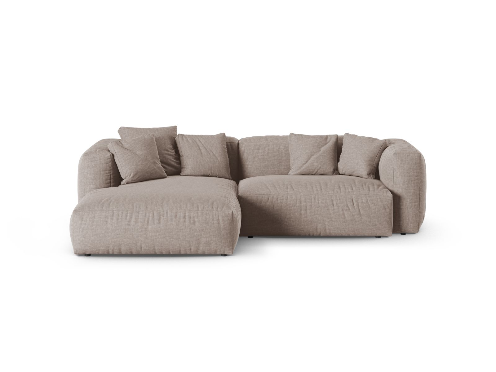 Modular Left Corner Sofa XL, "Martina", 2 Seats, 280x176x75