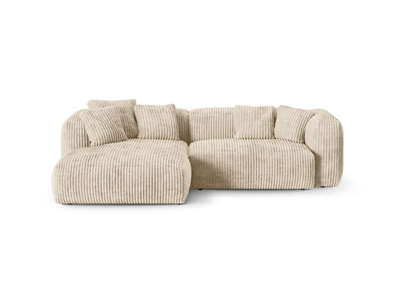 Modular Left Corner Sofa XL, "Martina", 2 Seats, 280x176x75