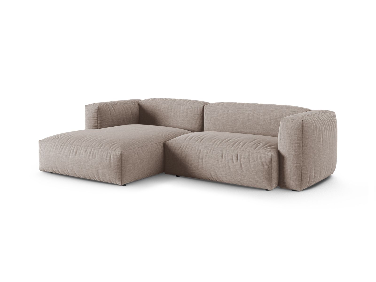 Modular Left Corner Sofa XL, "Martina", 2 Seats, 280x176x75