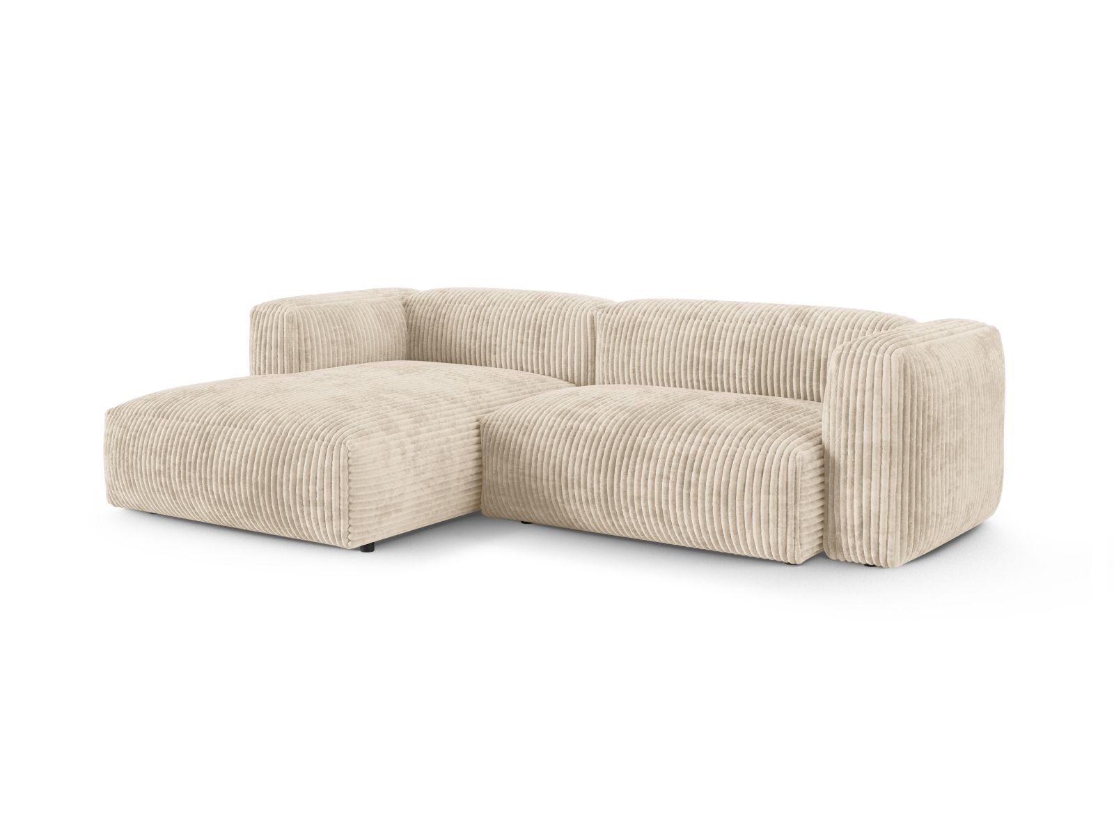 Modular Left Corner Sofa XL, "Martina", 2 Seats, 280x176x75