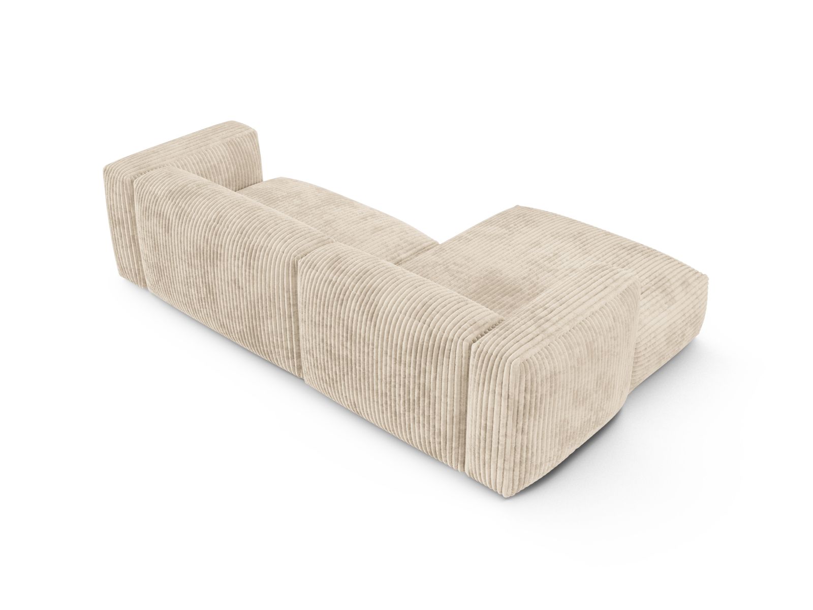 Modular Left Corner Sofa XL, "Martina", 2 Seats, 280x176x75