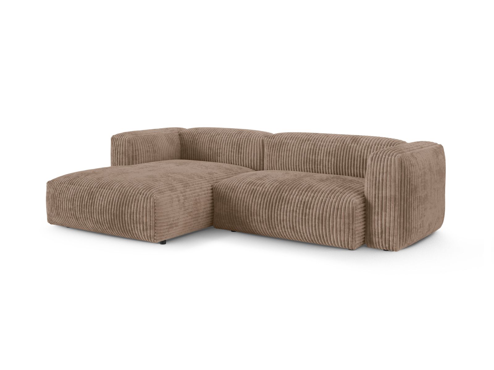 Modular Left Corner Sofa XL, "Martina", 2 Seats, 280x176x75