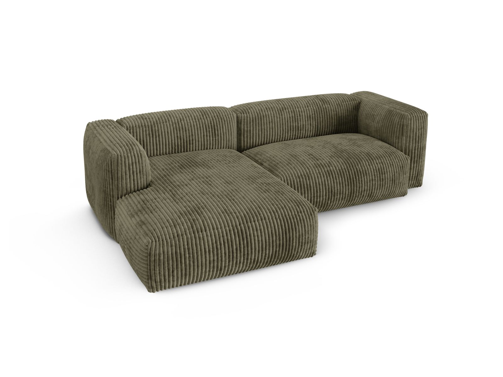 Modular Left Corner Sofa XL, "Martina", 2 Seats, 280x176x75