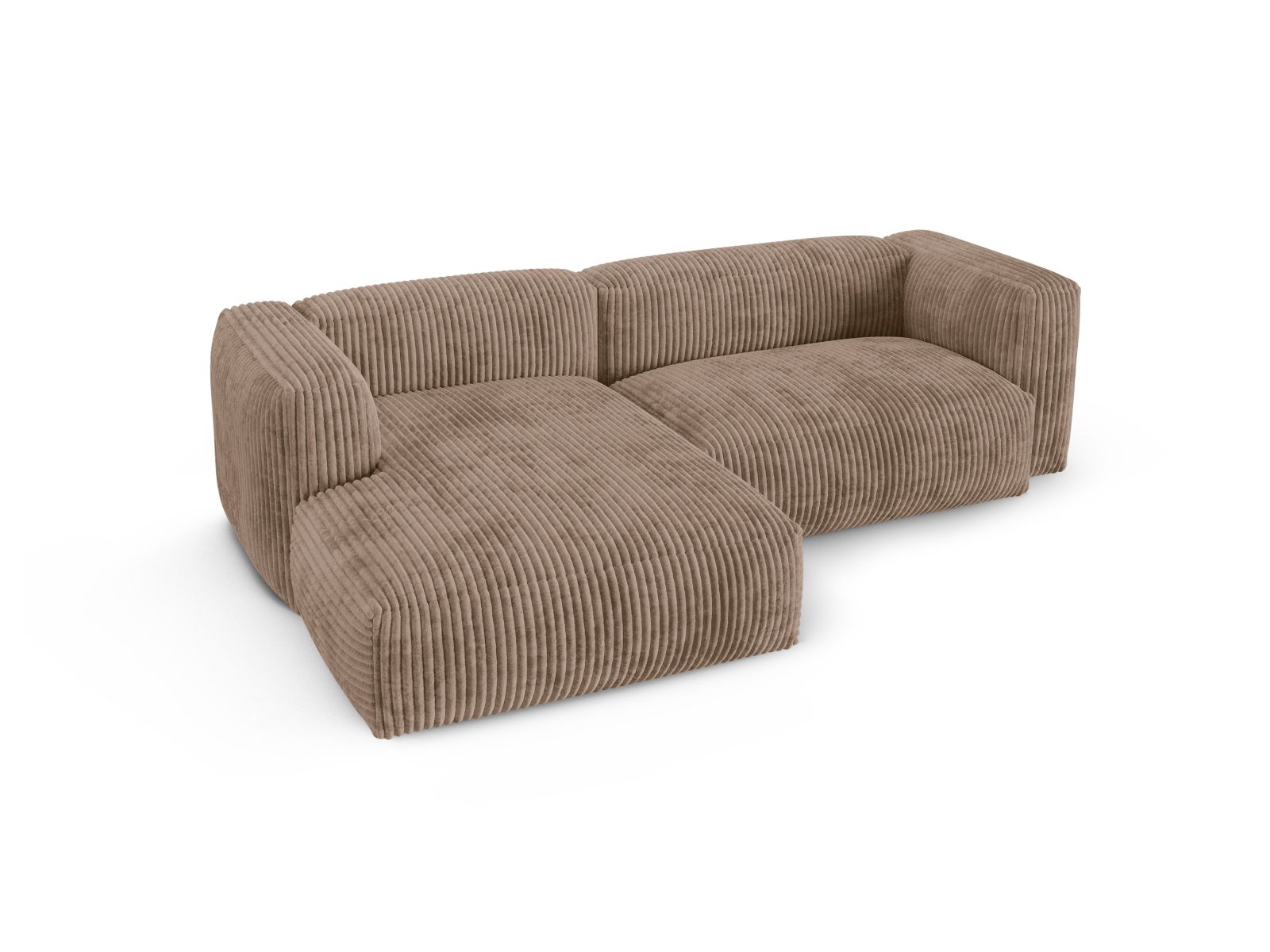 Modular Left Corner Sofa XL, "Martina", 2 Seats, 280x176x75