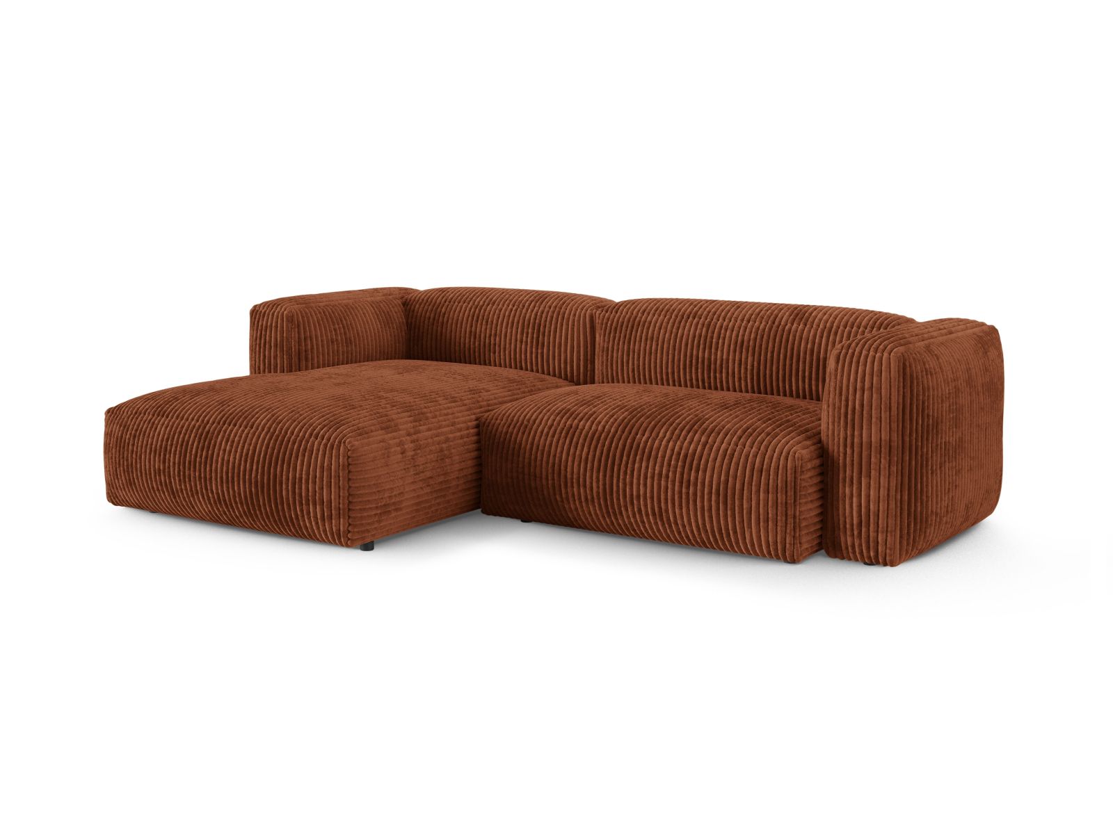 Modular Left Corner Sofa XL, "Martina", 2 Seats, 280x176x75