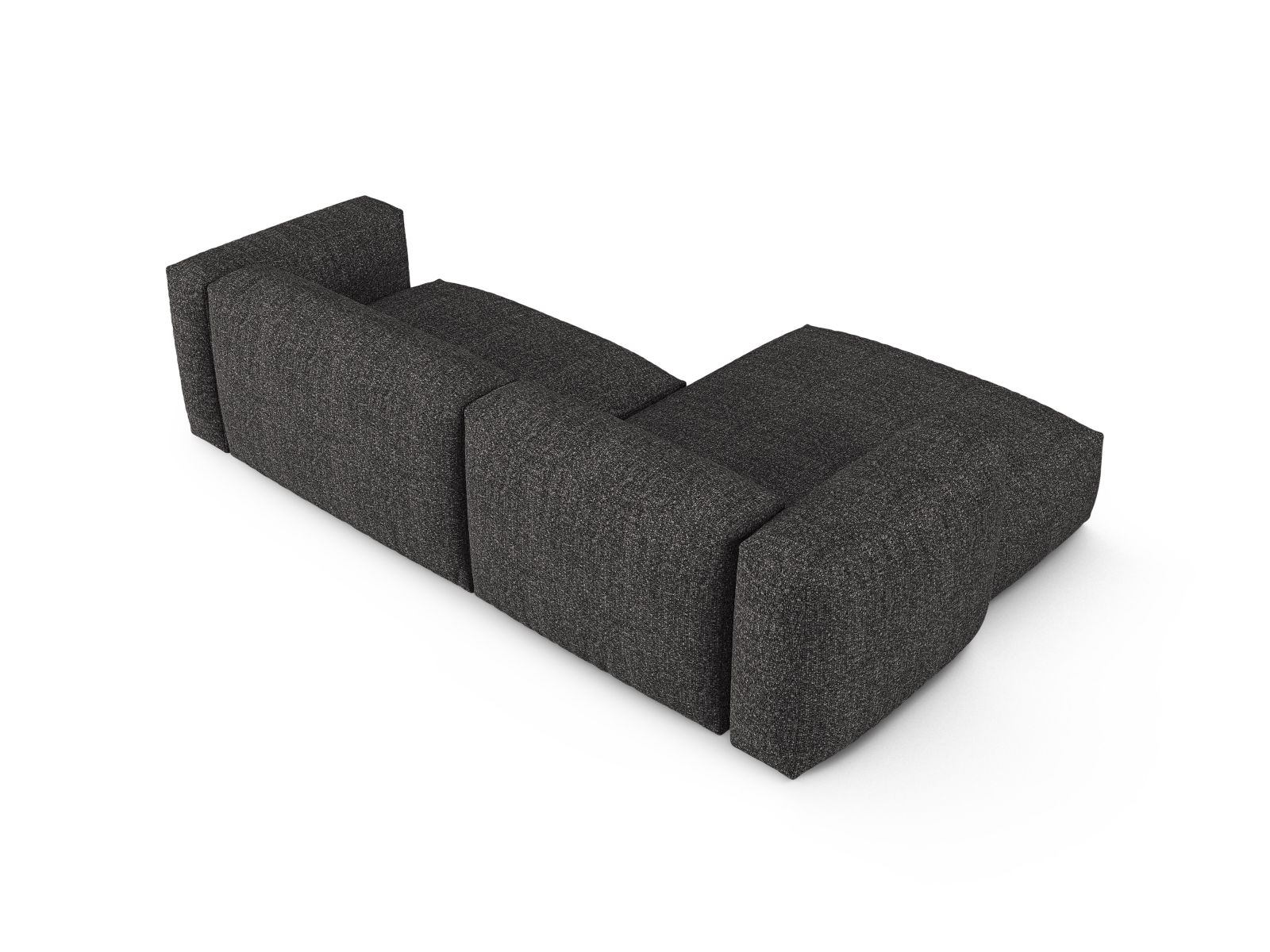 Boucle Modular Left Corner Sofa XL, "Martina", 2 Seats, 280x176x75