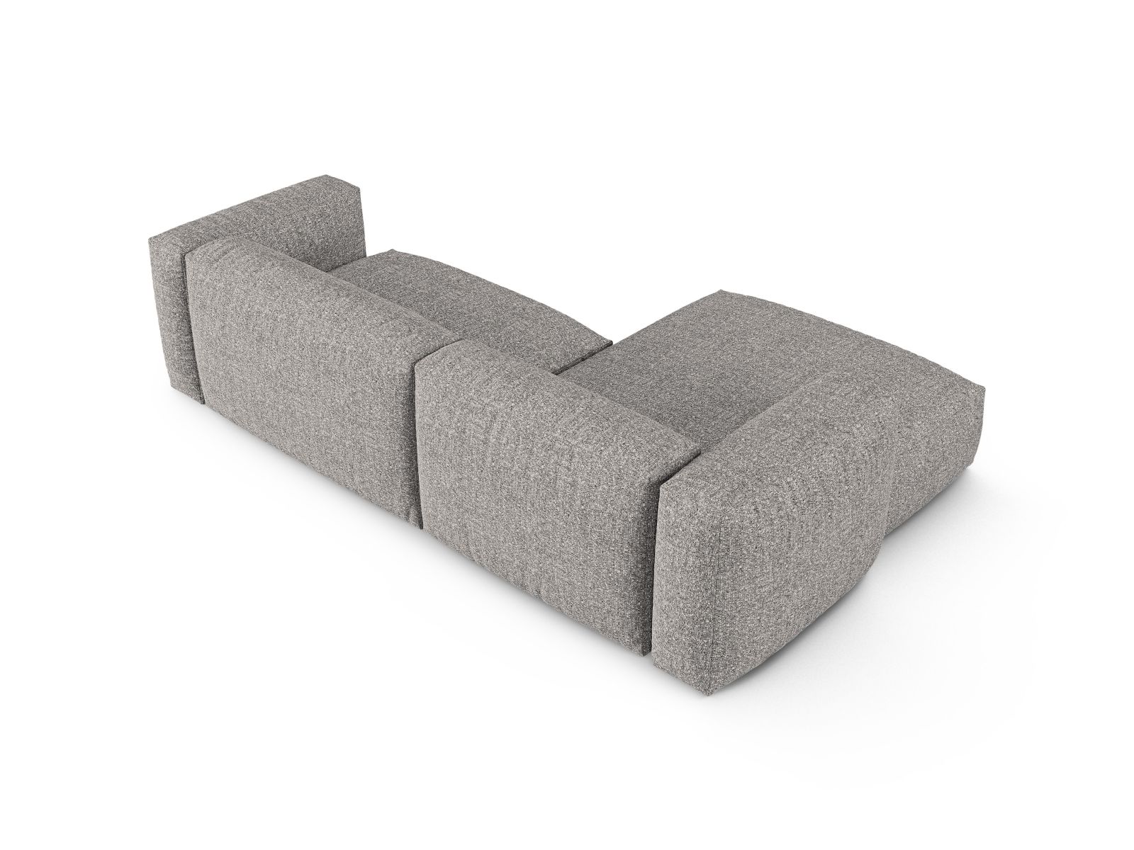Boucle Modular Left Corner Sofa XL, "Martina", 2 Seats, 280x176x75