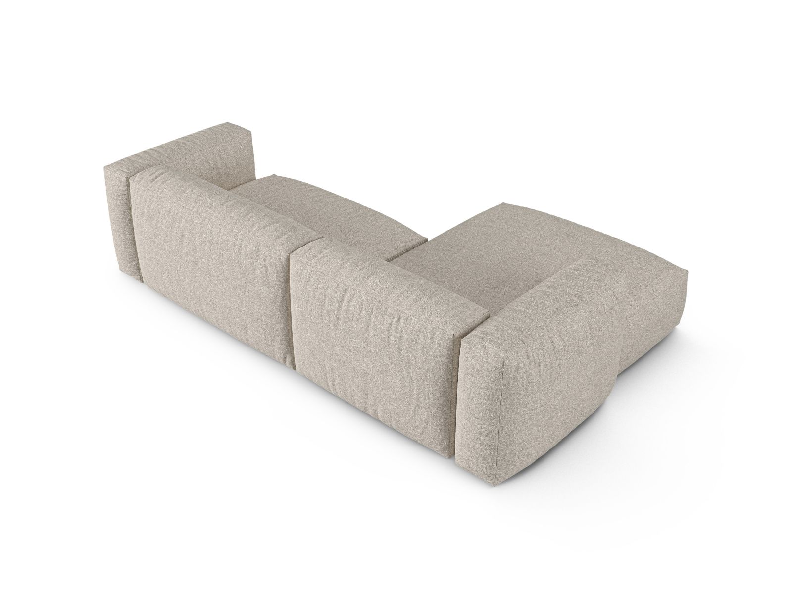Boucle Modular Left Corner Sofa XL, "Martina", 2 Seats, 280x176x75