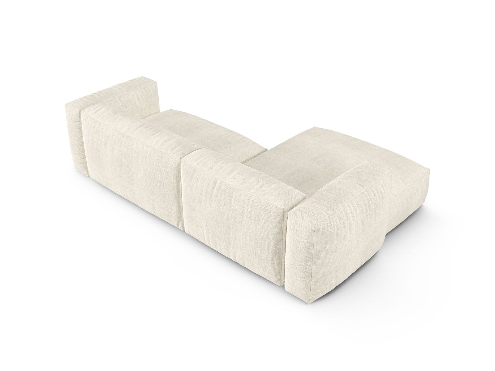 Boucle Modular Left Corner Sofa XL, "Martina", 2 Seats, 280x176x75
