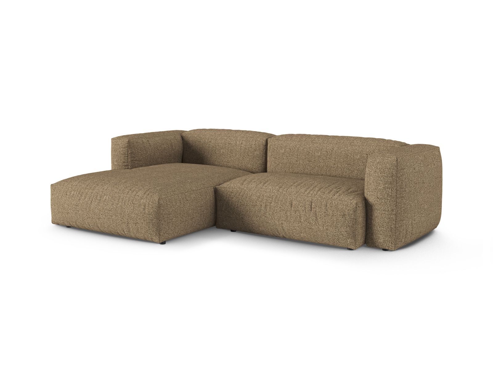 Boucle Modular Left Corner Sofa XL, "Martina", 2 Seats, 280x176x75