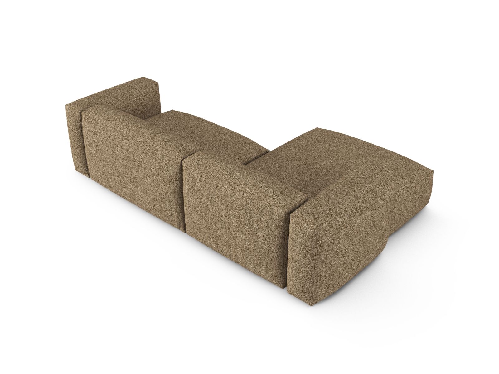 Boucle Modular Left Corner Sofa XL, "Martina", 2 Seats, 280x176x75
