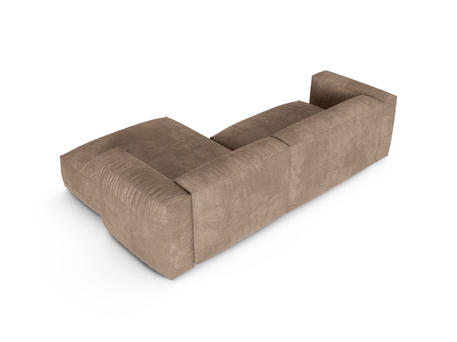 Velvet Modular Right Corner Sofa XL, "Martina", 2 Seats, 280x176x75