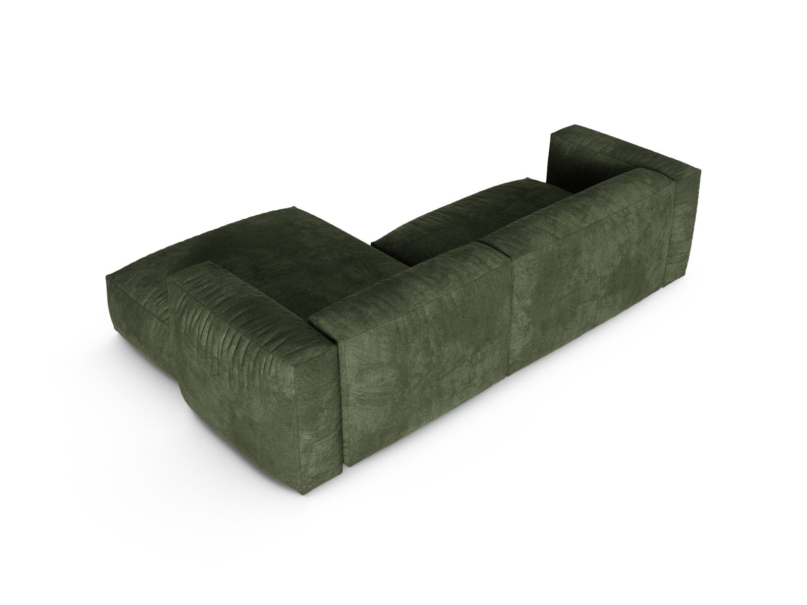 Velvet Modular Right Corner Sofa XL, "Martina", 2 Seats, 280x176x75