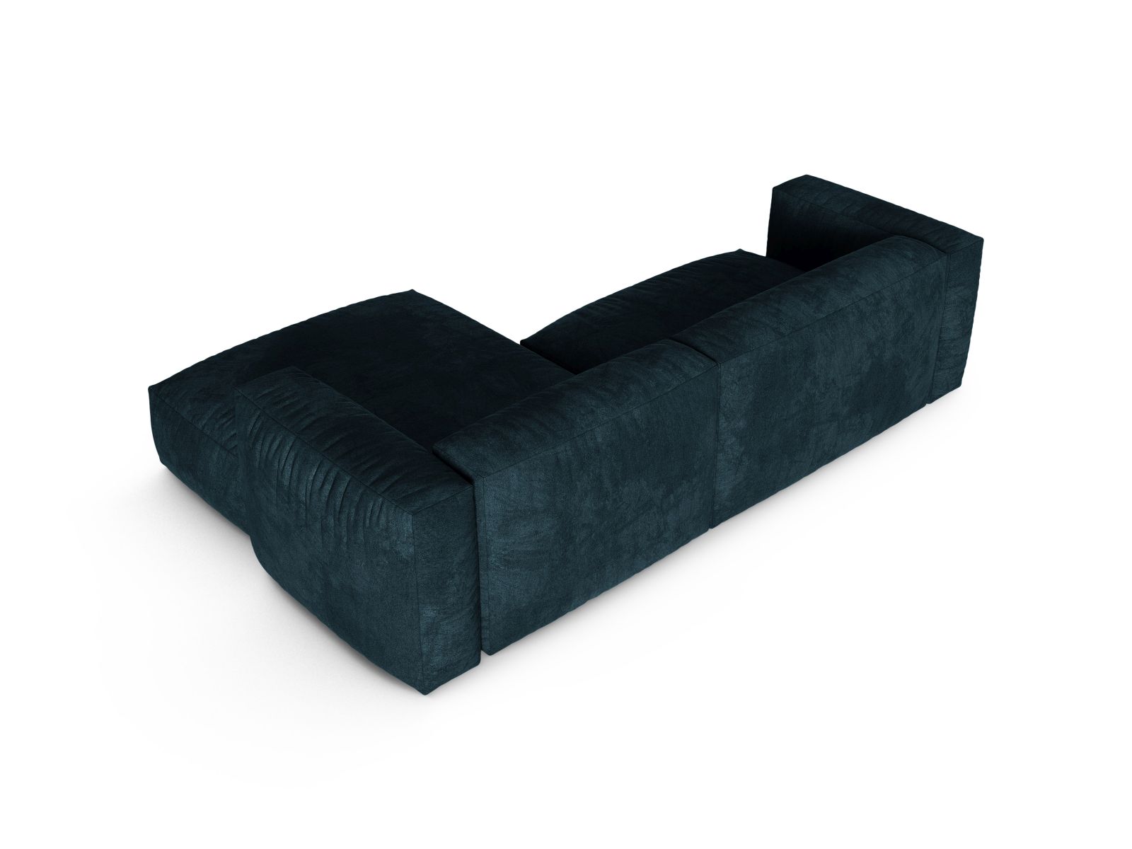 Velvet Modular Right Corner Sofa XL, "Martina", 2 Seats, 280x176x75