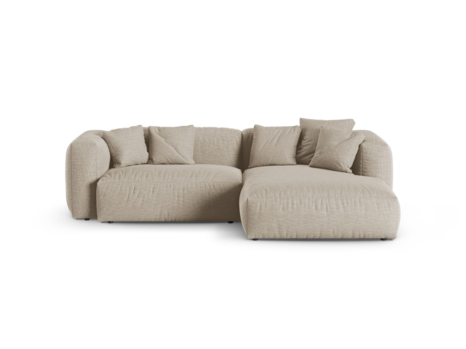Modular Right Corner Sofa XL, "Martina", 2 Seats, 280x176x75