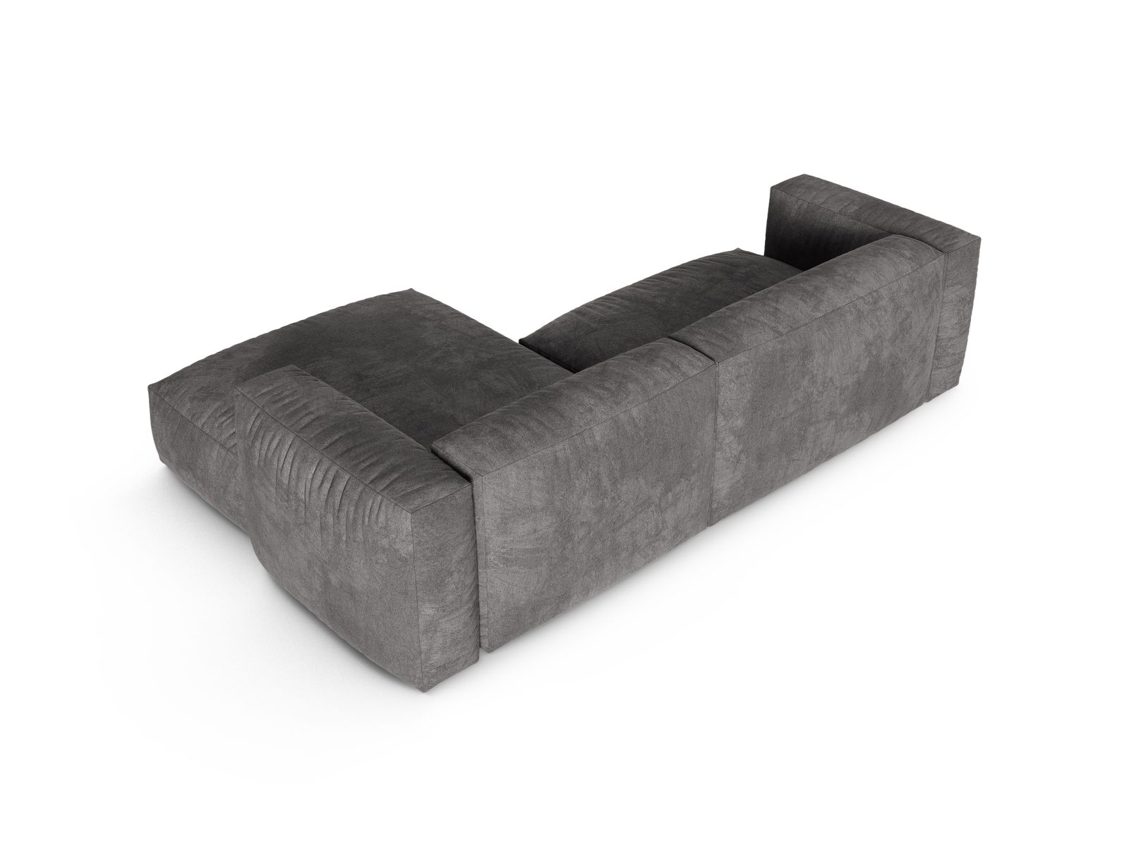 Velvet Modular Right Corner Sofa XL, "Martina", 2 Seats, 280x176x75