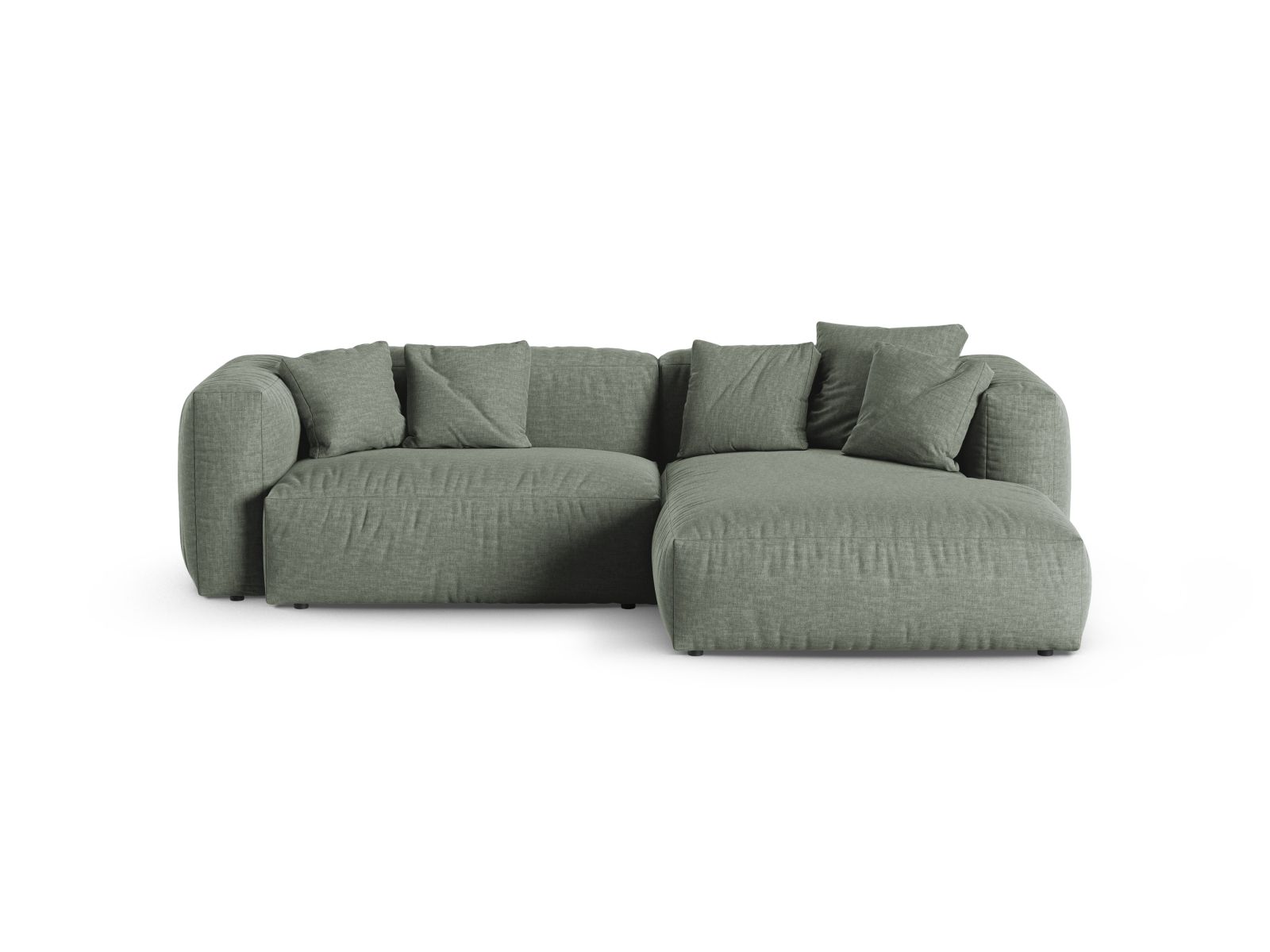 Modular Right Corner Sofa XL, "Martina", 2 Seats, 280x176x75