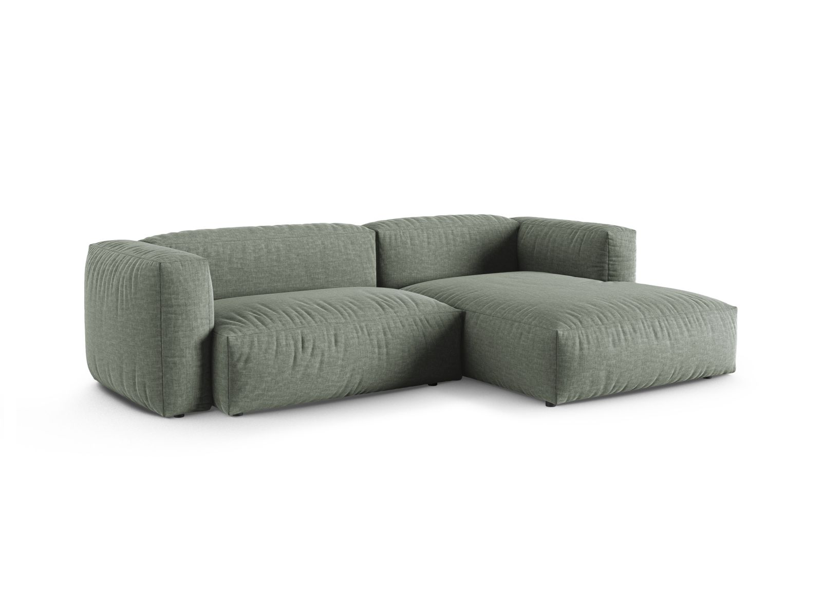 Modular Right Corner Sofa XL, "Martina", 2 Seats, 280x176x75