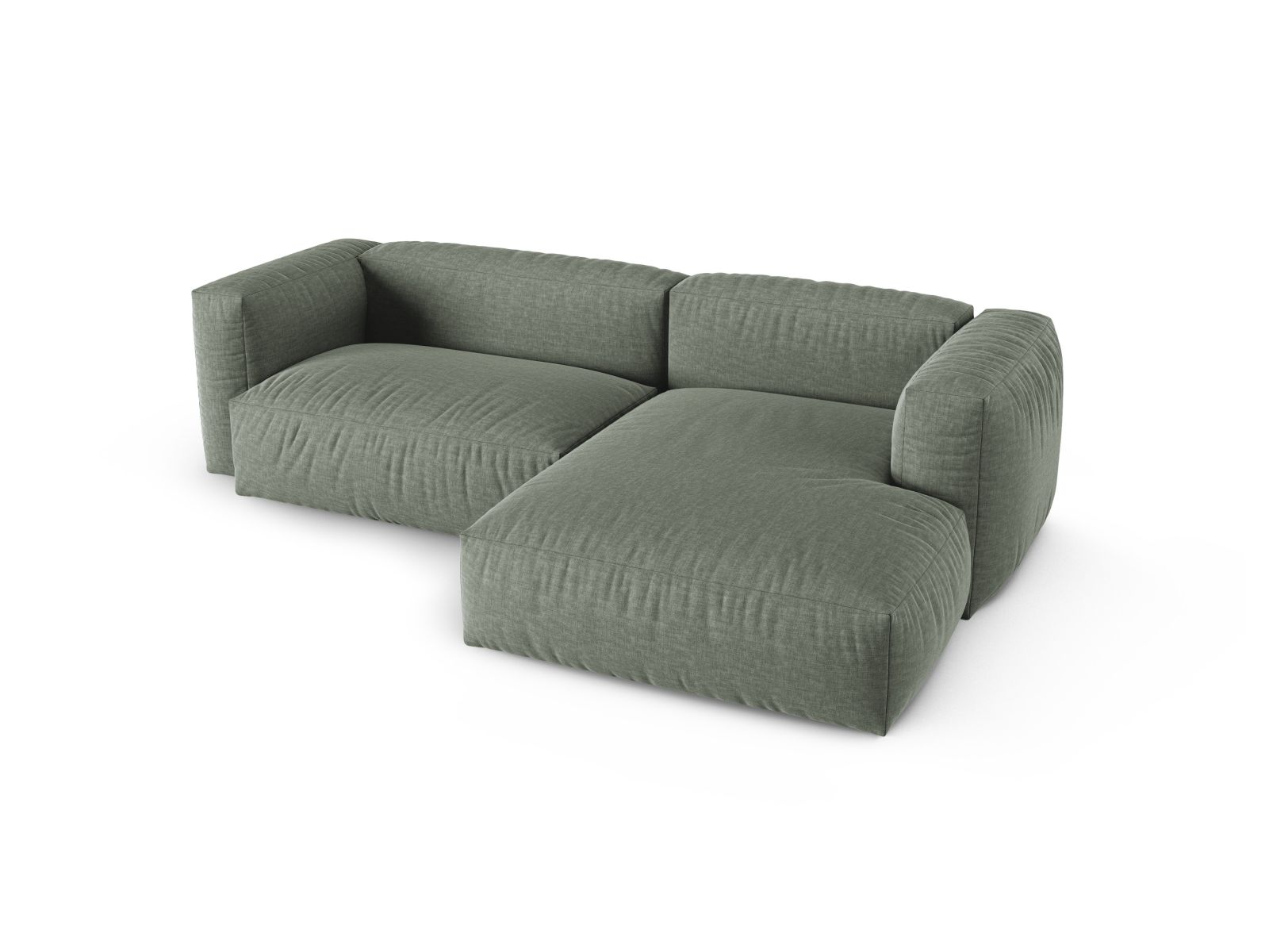 Modular Right Corner Sofa XL, "Martina", 2 Seats, 280x176x75