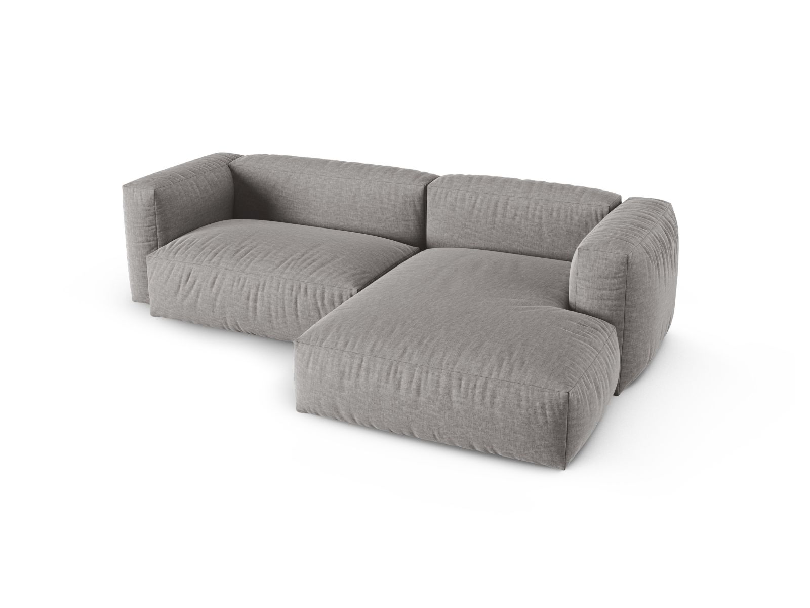 Modular Right Corner Sofa XL, "Martina", 2 Seats, 280x176x75