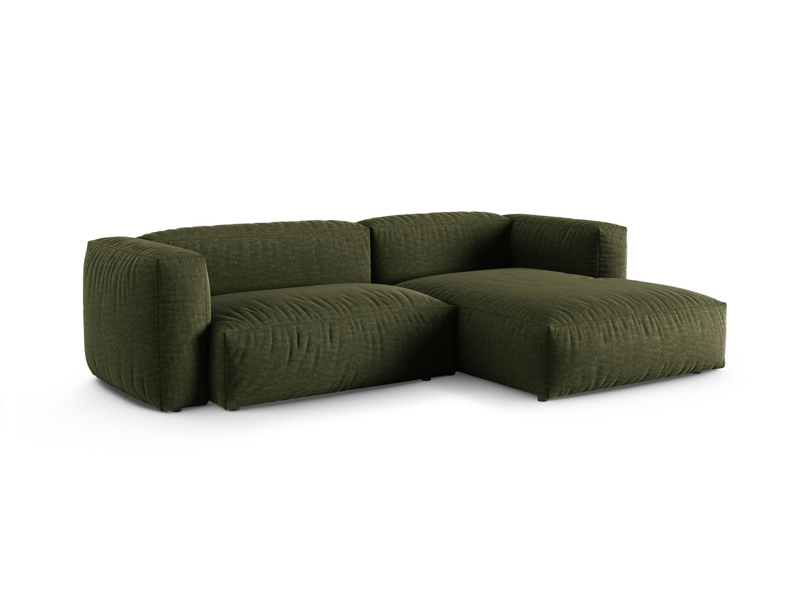 Modular Right Corner Sofa XL, "Martina", 2 Seats, 280x176x75