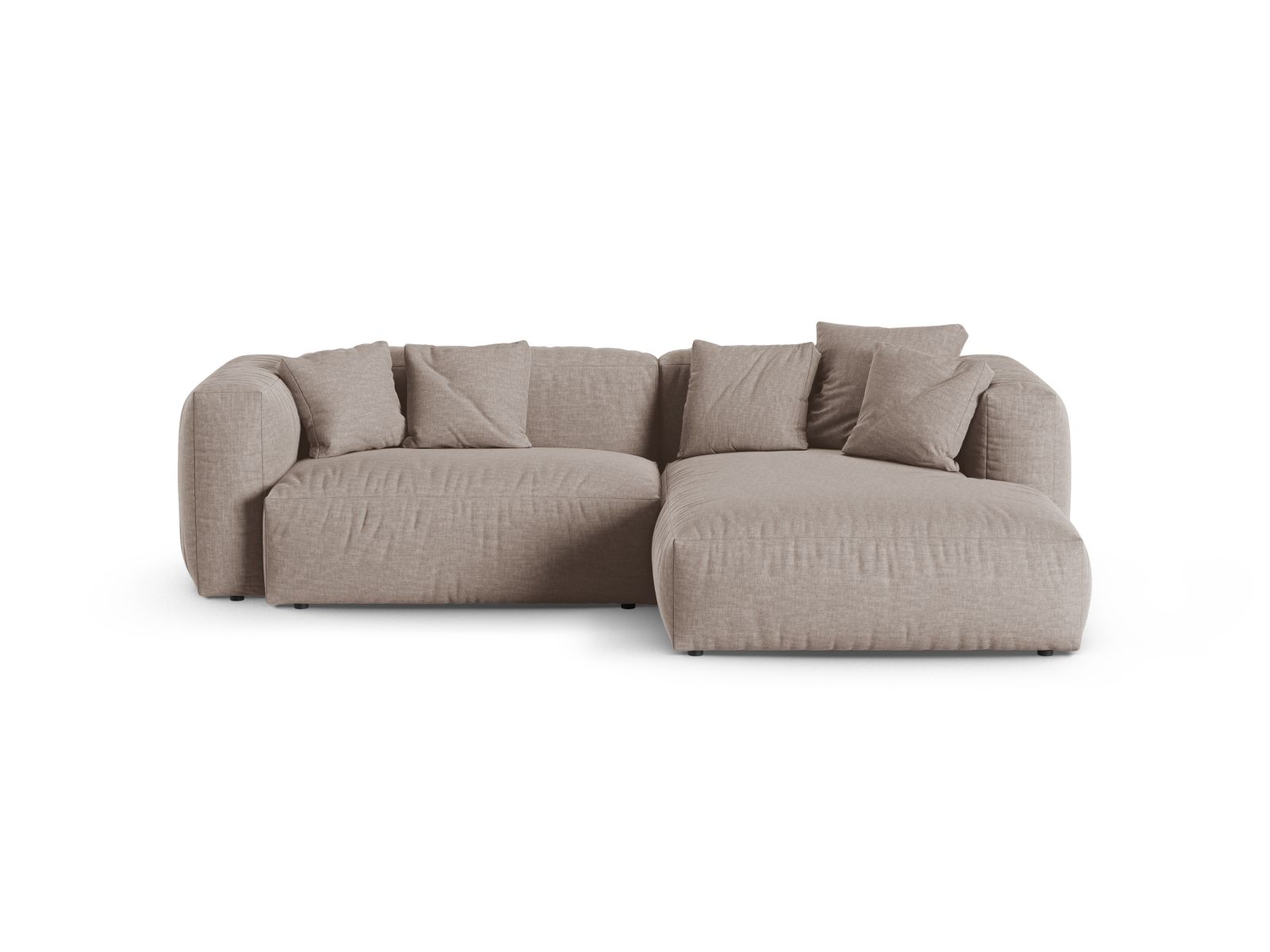 Modular Right Corner Sofa XL, "Martina", 2 Seats, 280x176x75