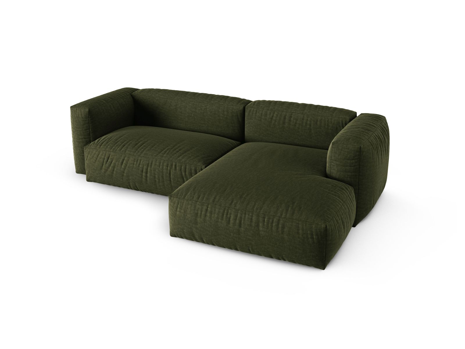 Modular Right Corner Sofa XL, "Martina", 2 Seats, 280x176x75