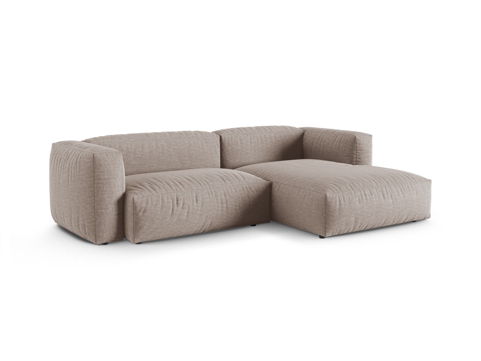 Modular Right Corner Sofa XL, "Martina", 2 Seats, 280x176x75