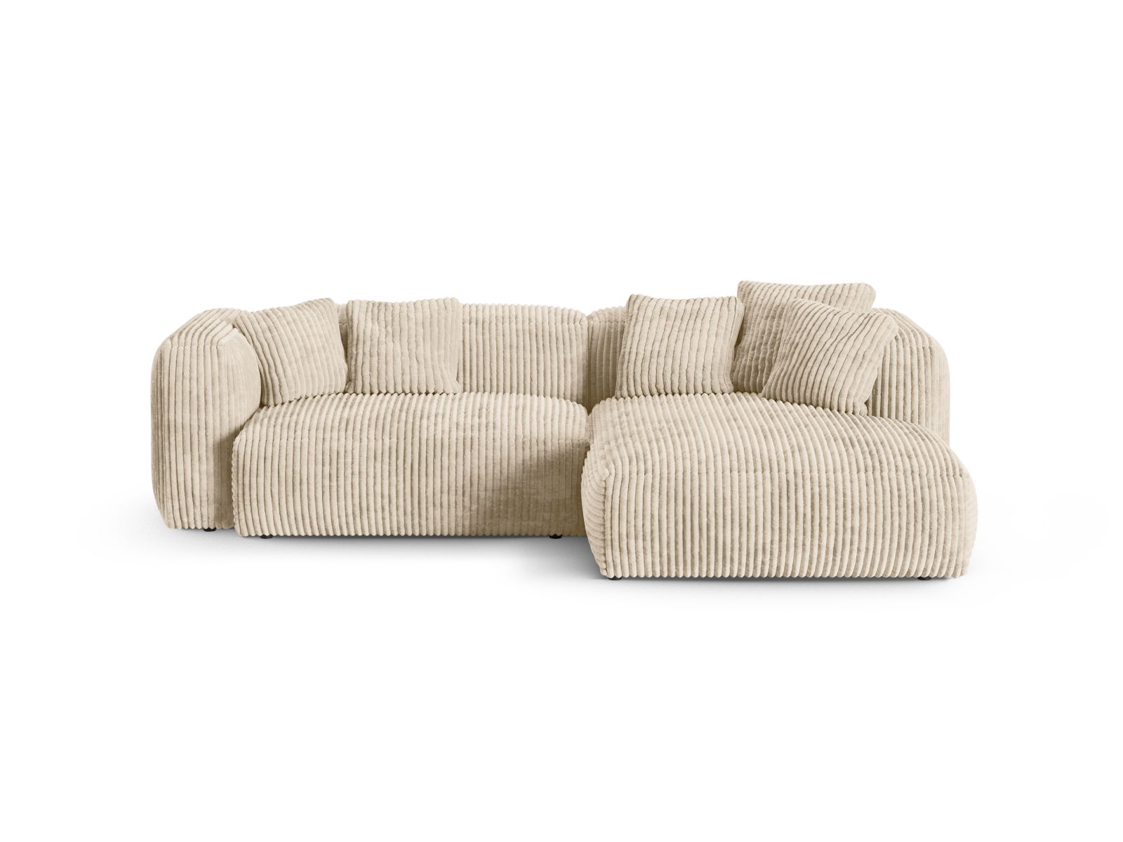 Modular Right Corner Sofa XL, "Martina", 2 Seats, 280x176x75