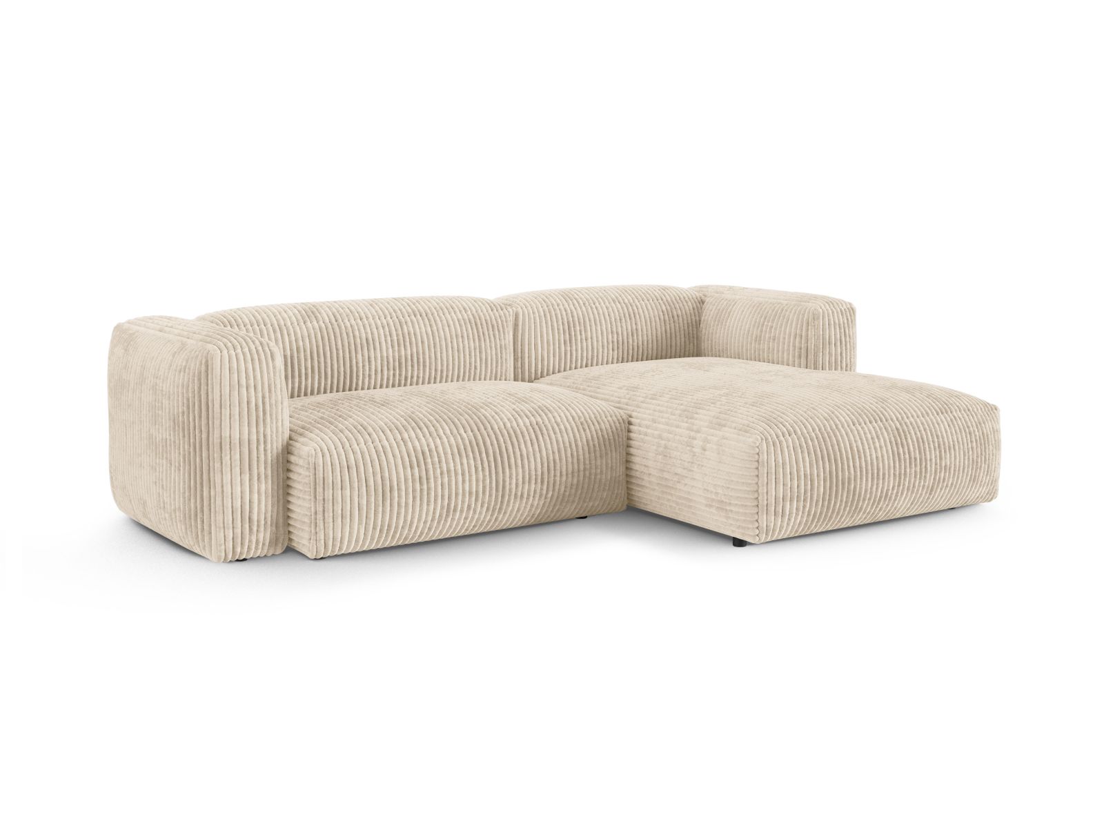 Modular Right Corner Sofa XL, "Martina", 2 Seats, 280x176x75