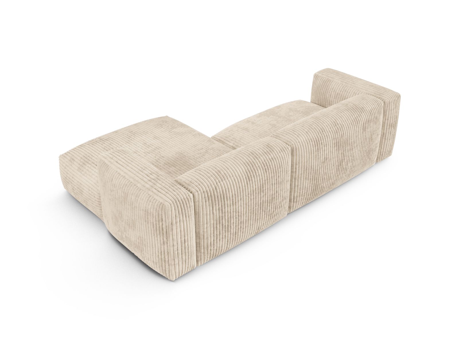 Modular Right Corner Sofa XL, "Martina", 2 Seats, 280x176x75