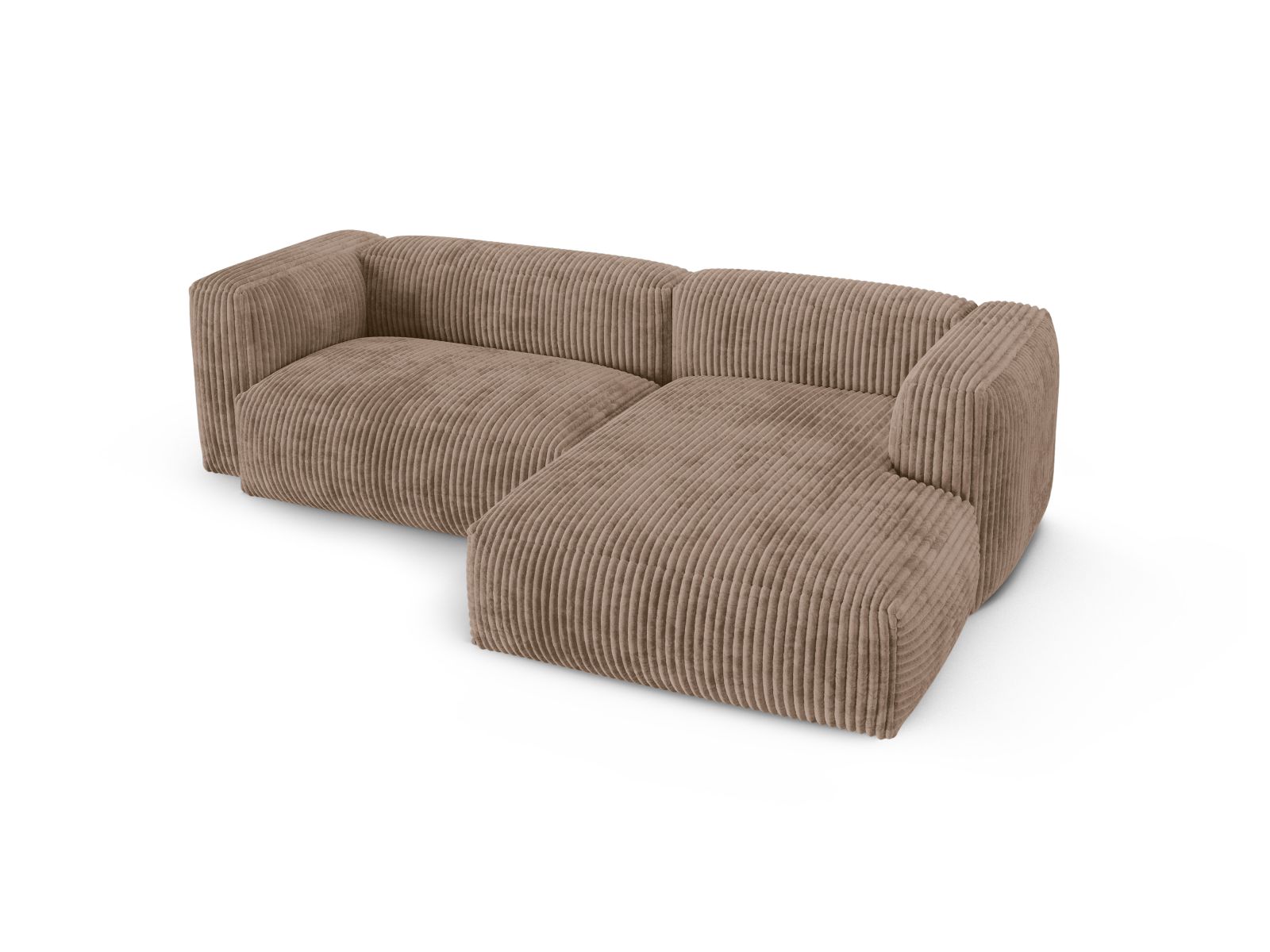 Modular Right Corner Sofa XL, "Martina", 2 Seats, 280x176x75