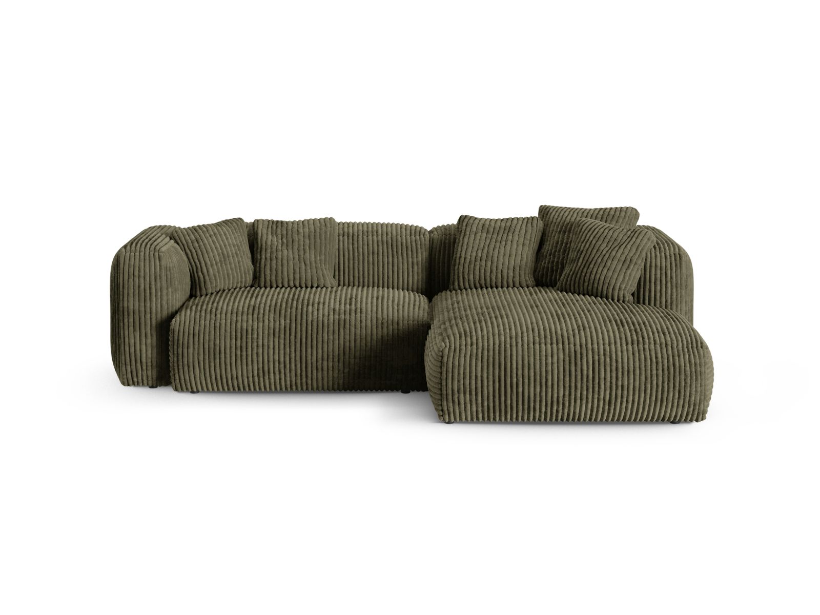 Modular Right Corner Sofa XL, "Martina", 2 Seats, 280x176x75