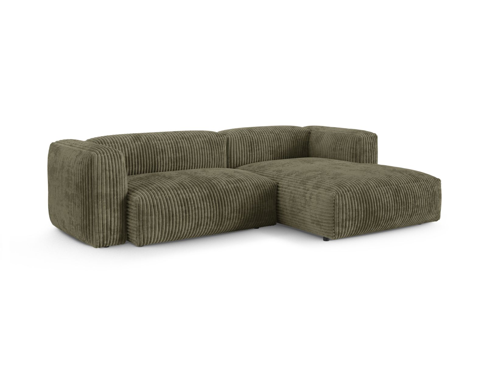 Modular Right Corner Sofa XL, "Martina", 2 Seats, 280x176x75
