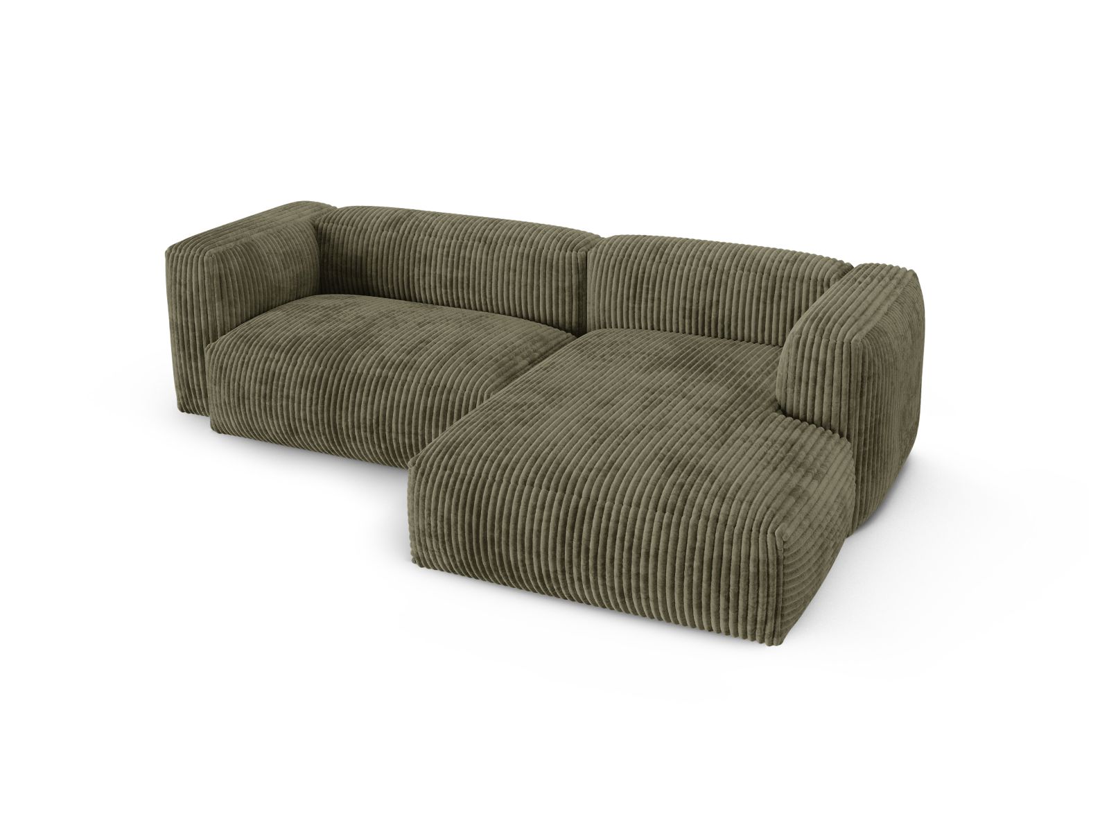 Modular Right Corner Sofa XL, "Martina", 2 Seats, 280x176x75