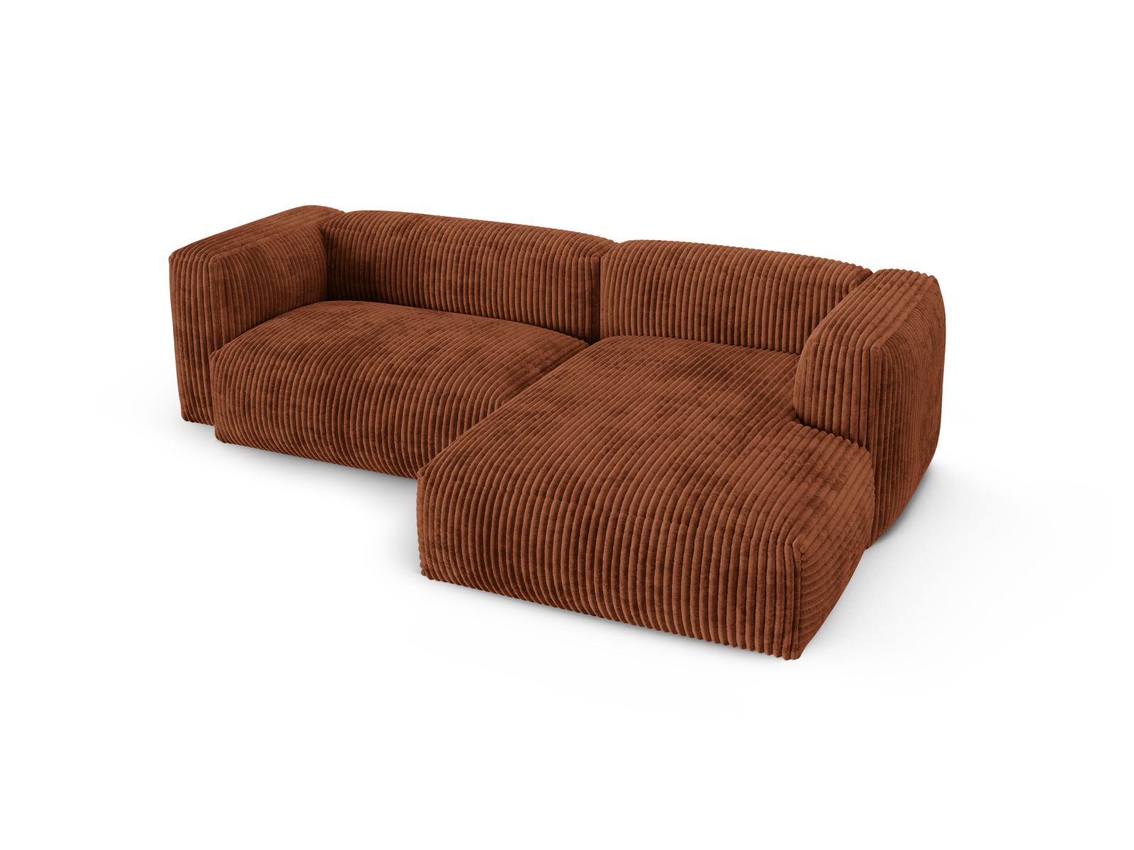 Modular Right Corner Sofa XL, "Martina", 2 Seats, 280x176x75