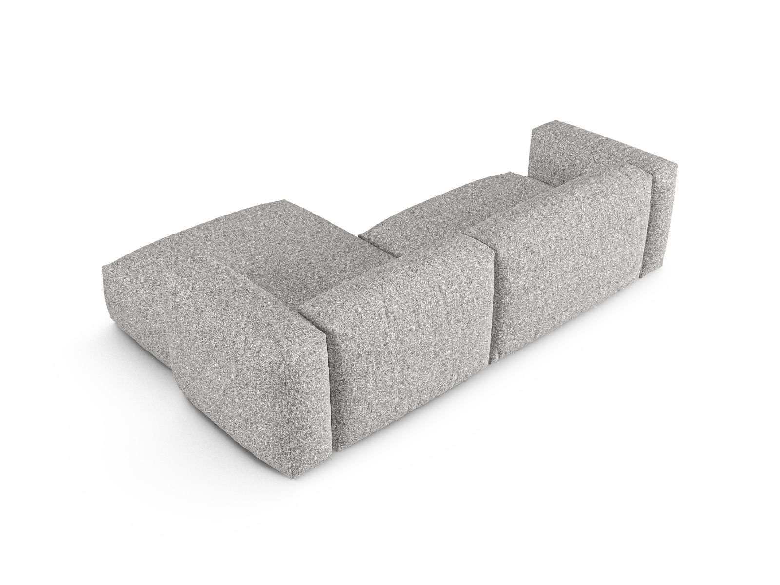 Boucle Modular Right Corner Sofa XL, "Martina", 2 Seats, 280x176x75