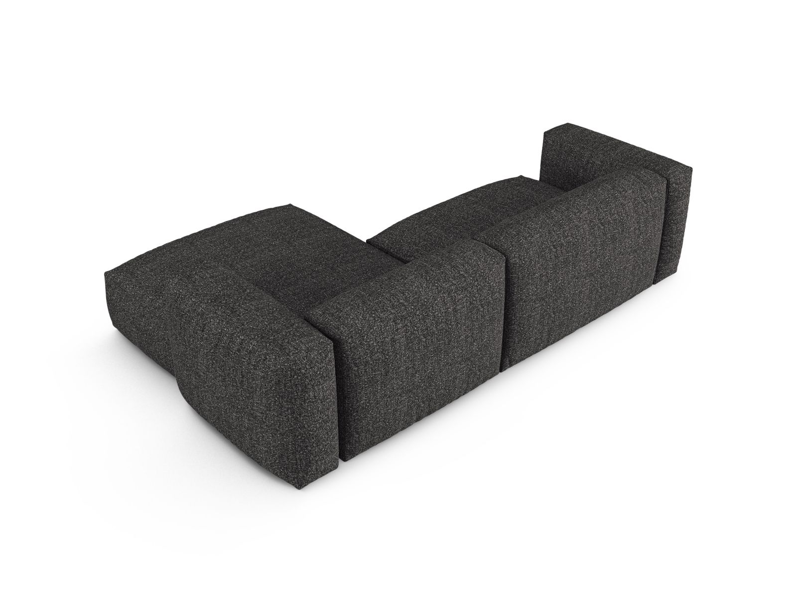 Boucle Modular Right Corner Sofa XL, "Martina", 2 Seats, 280x176x75