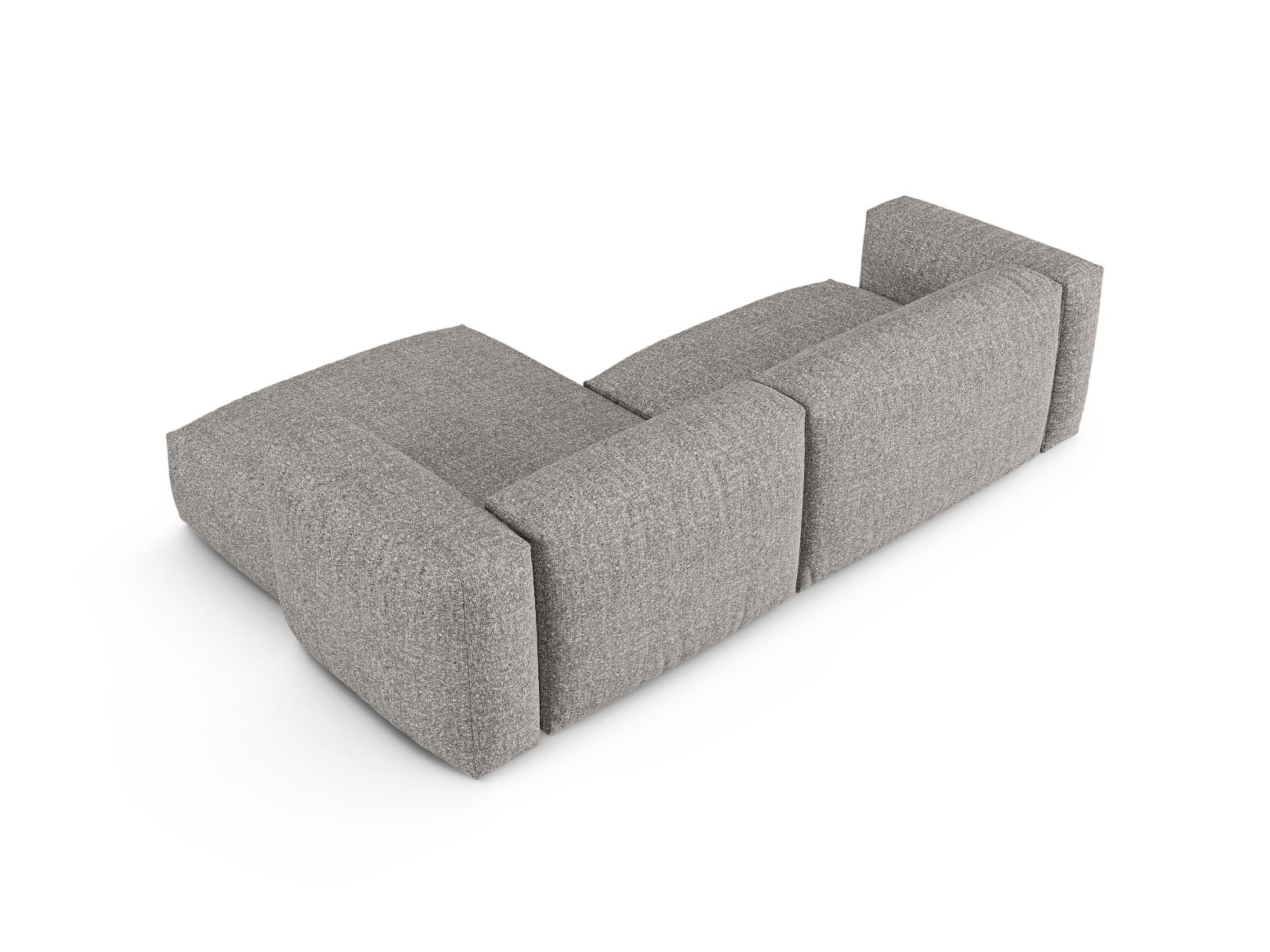 Boucle Modular Right Corner Sofa XL, "Martina", 2 Seats, 280x176x75